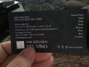 Del Vino business card